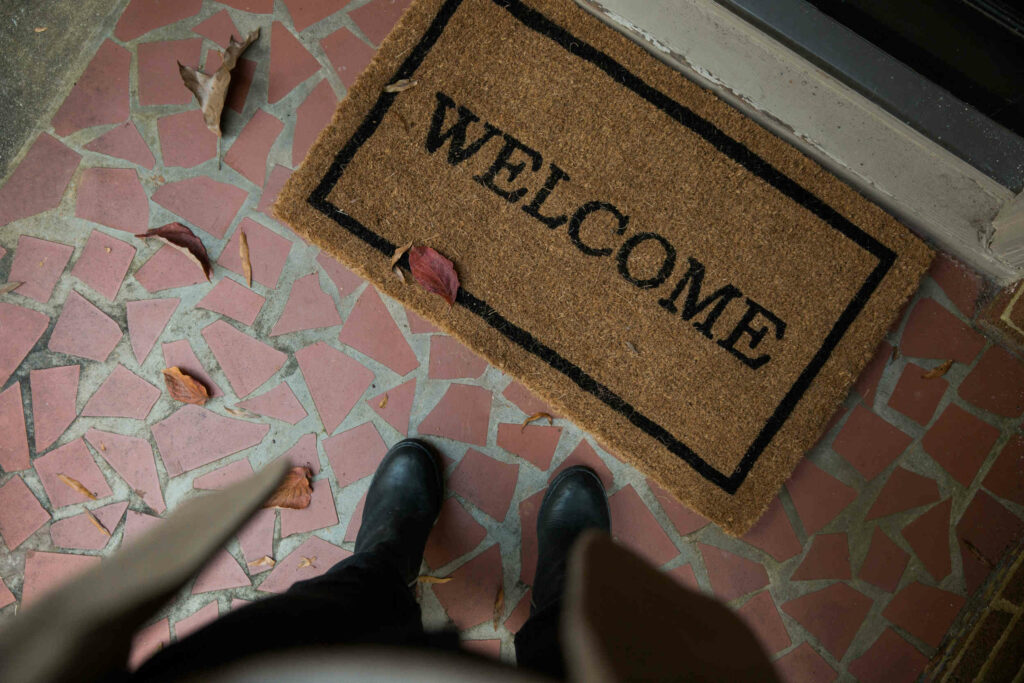 Doormat - Paint Covered Overalls - Durham North Carolina